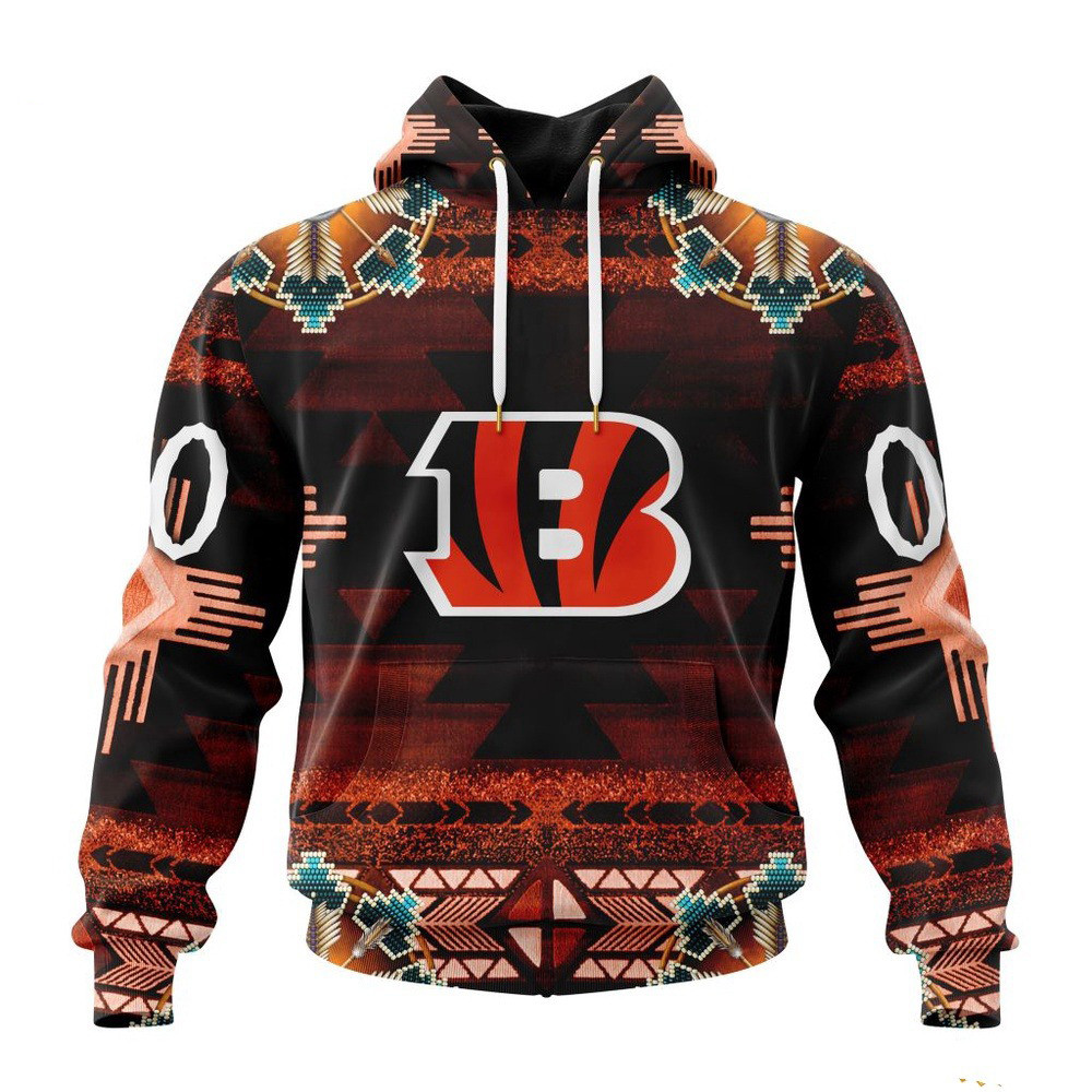 Custom NFL Cincinnati Bengals Native Pattern Hoodie Unique Gifts For Football Fans