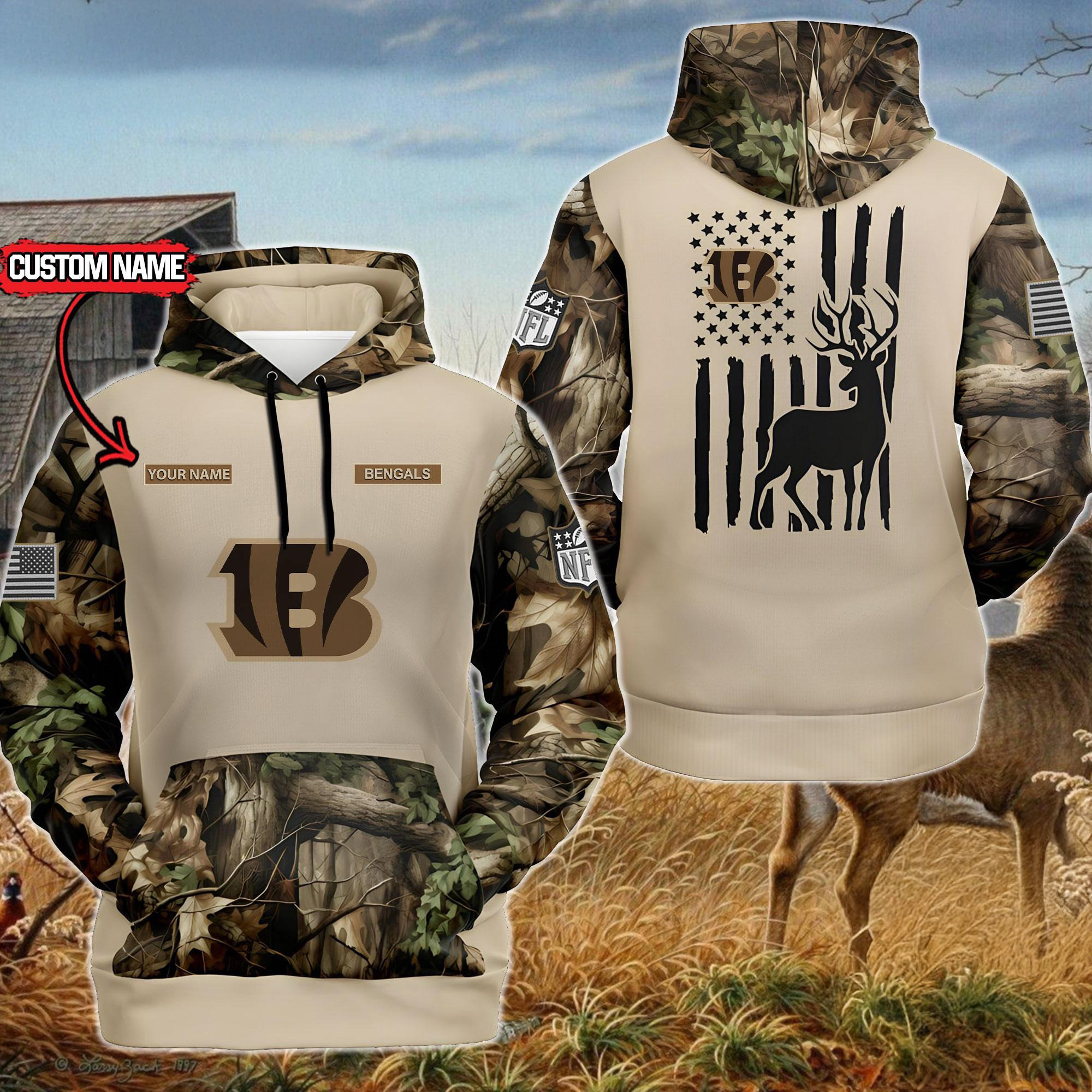 Custom NFL Cincinnati Bengals Special Deer Hunting Hoodie Unique Gifts For Football Lovers