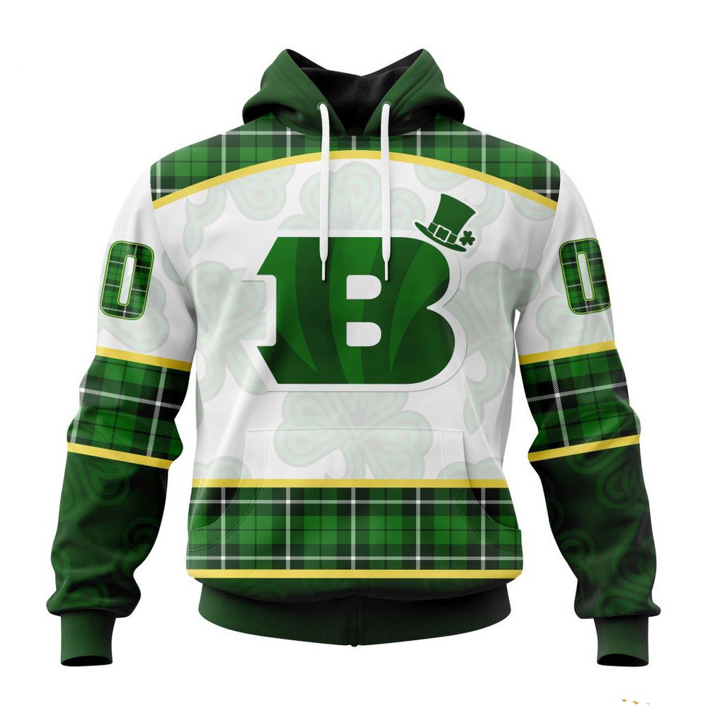 Custom NFL Cincinnati Bengals St Patrick's Day Hoodie Football Fan Gift Ideas