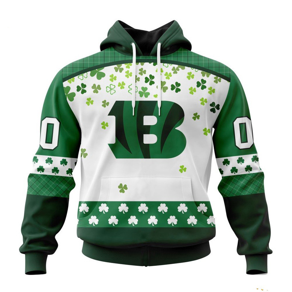 Custom NFL Cincinnati Bengals St Patrick's Day Hoodie Gift Ideas For Football Lovers