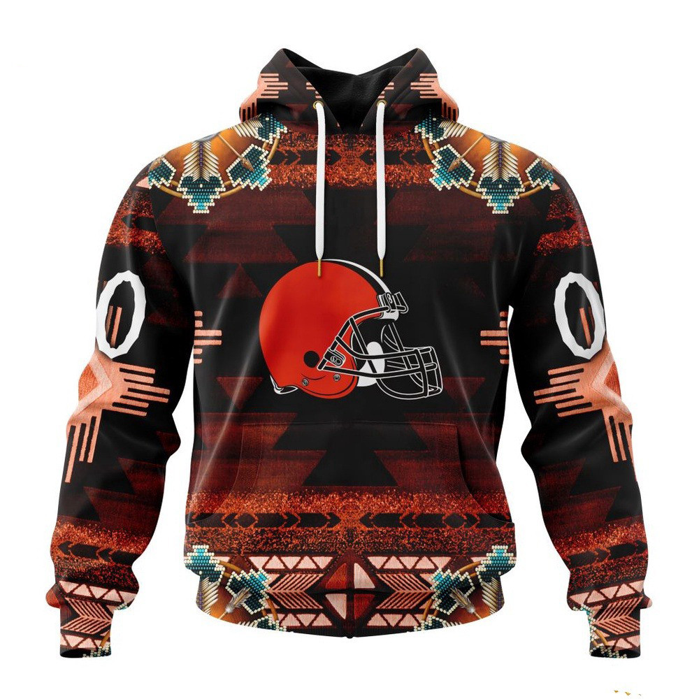 Custom NFL Cleveland Browns Native Pattern Hoodie Football Related Gifts