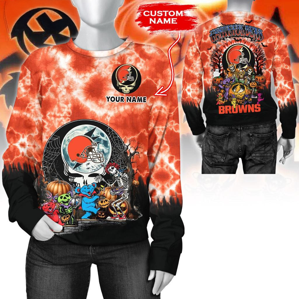 Custom NFL Cleveland Browns Special Football Halloween Sweatshirt Best Football Gifts