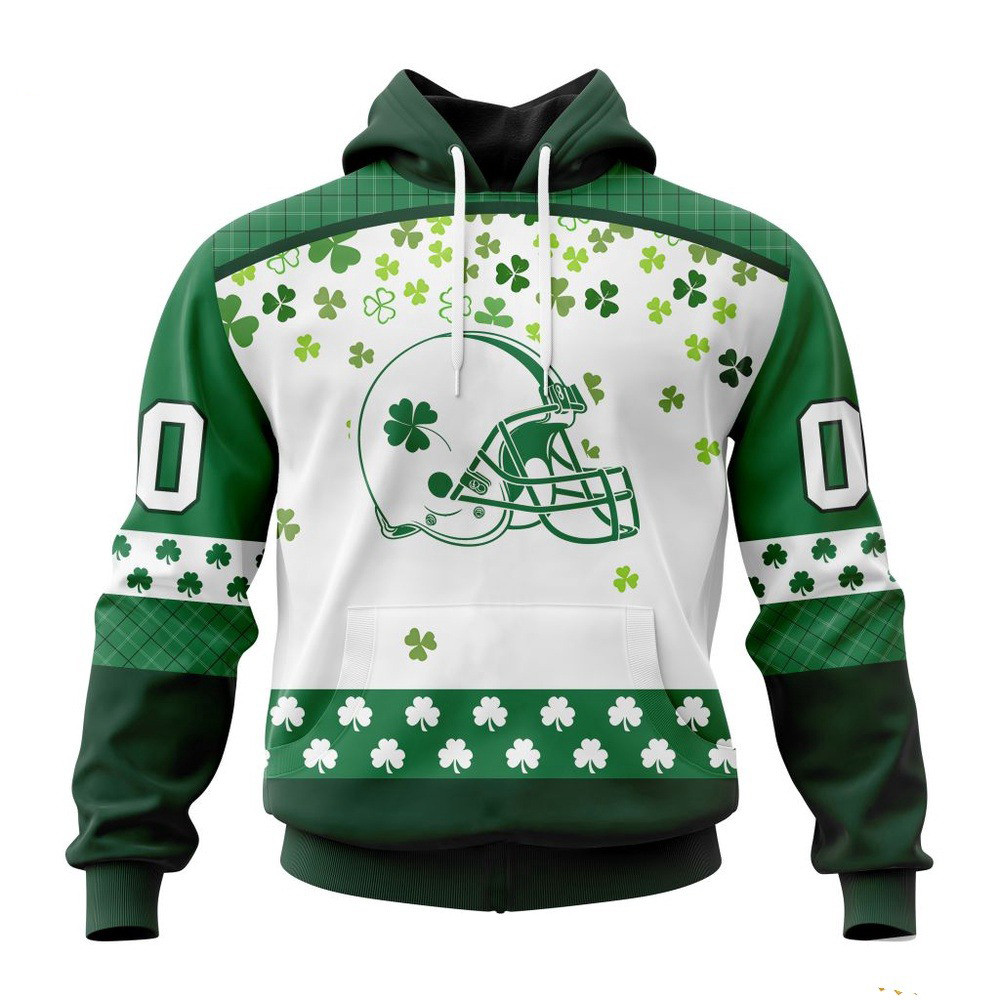 Custom NFL Cleveland Browns St Patrick's Day Hoodie Presents For Football Lovers
