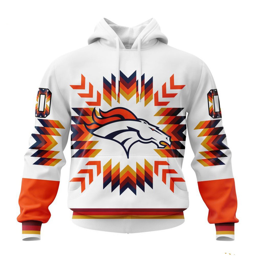 Custom NFL Denver Broncos Native Pattern Hoodie Best Football Gifts