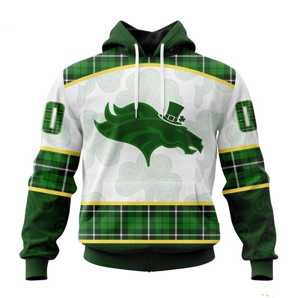 Custom NFL Denver Broncos St Patrick's Day 3D Hoodie Football Gifts For Men
