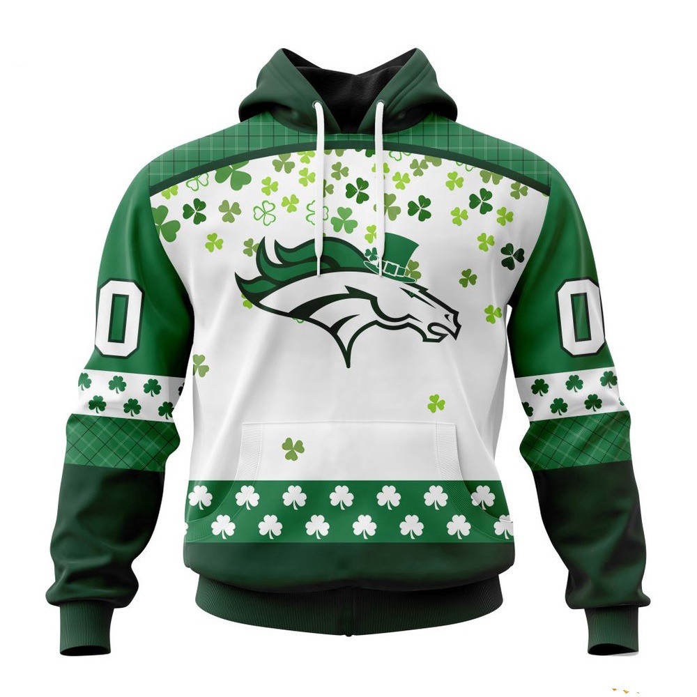 Custom NFL Denver Broncos St Patrick's Day 3D Hoodie Football Related Gifts
