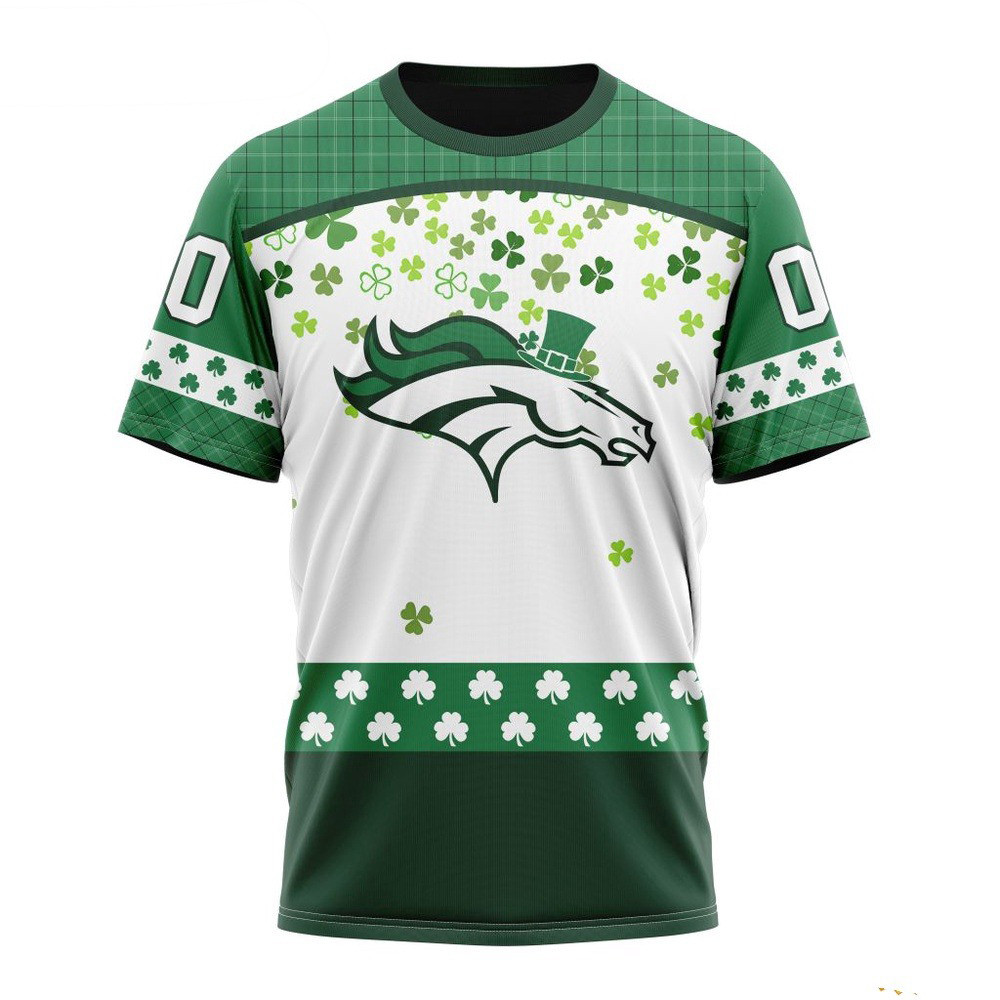Custom NFL Denver Broncos St Patrick's Day Shirt Football Fan Gift Ideas
