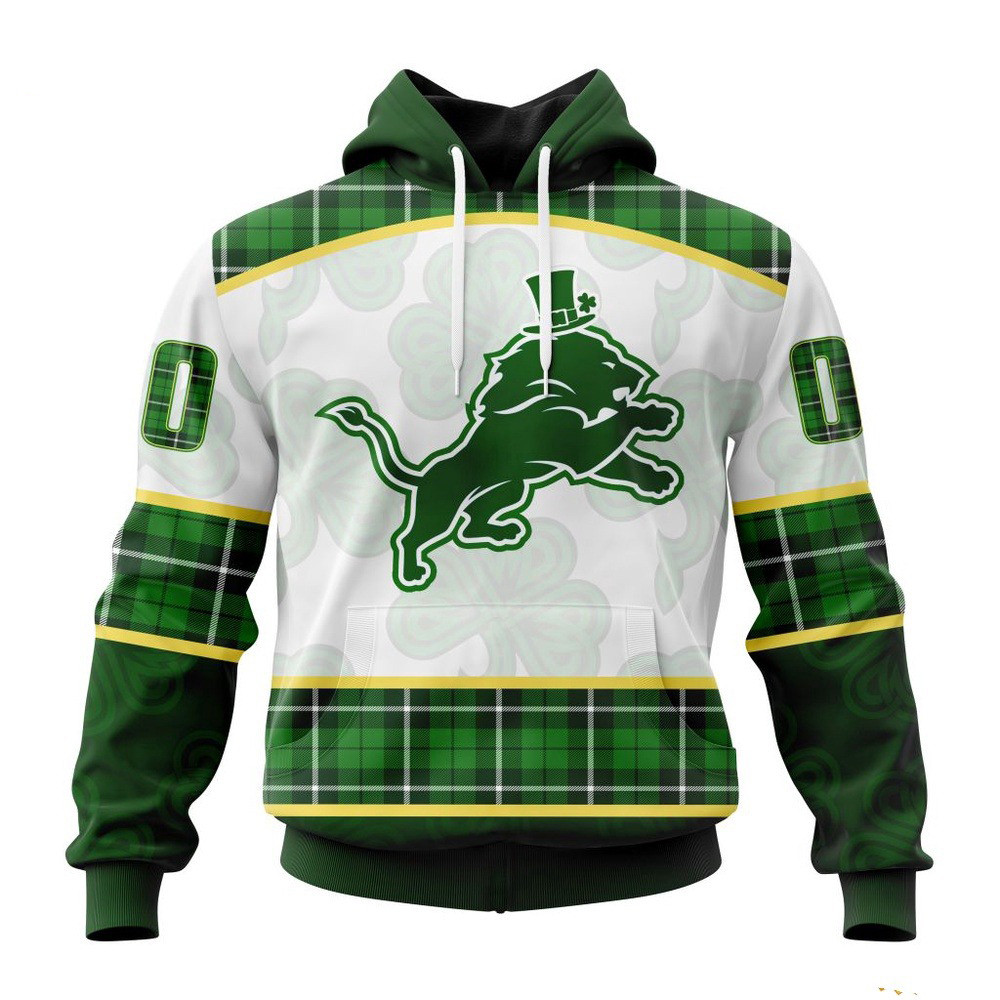 Custom NFL Detroit Lions St Patrick's Day 3D Hoodie Best Gifts For Football Fans