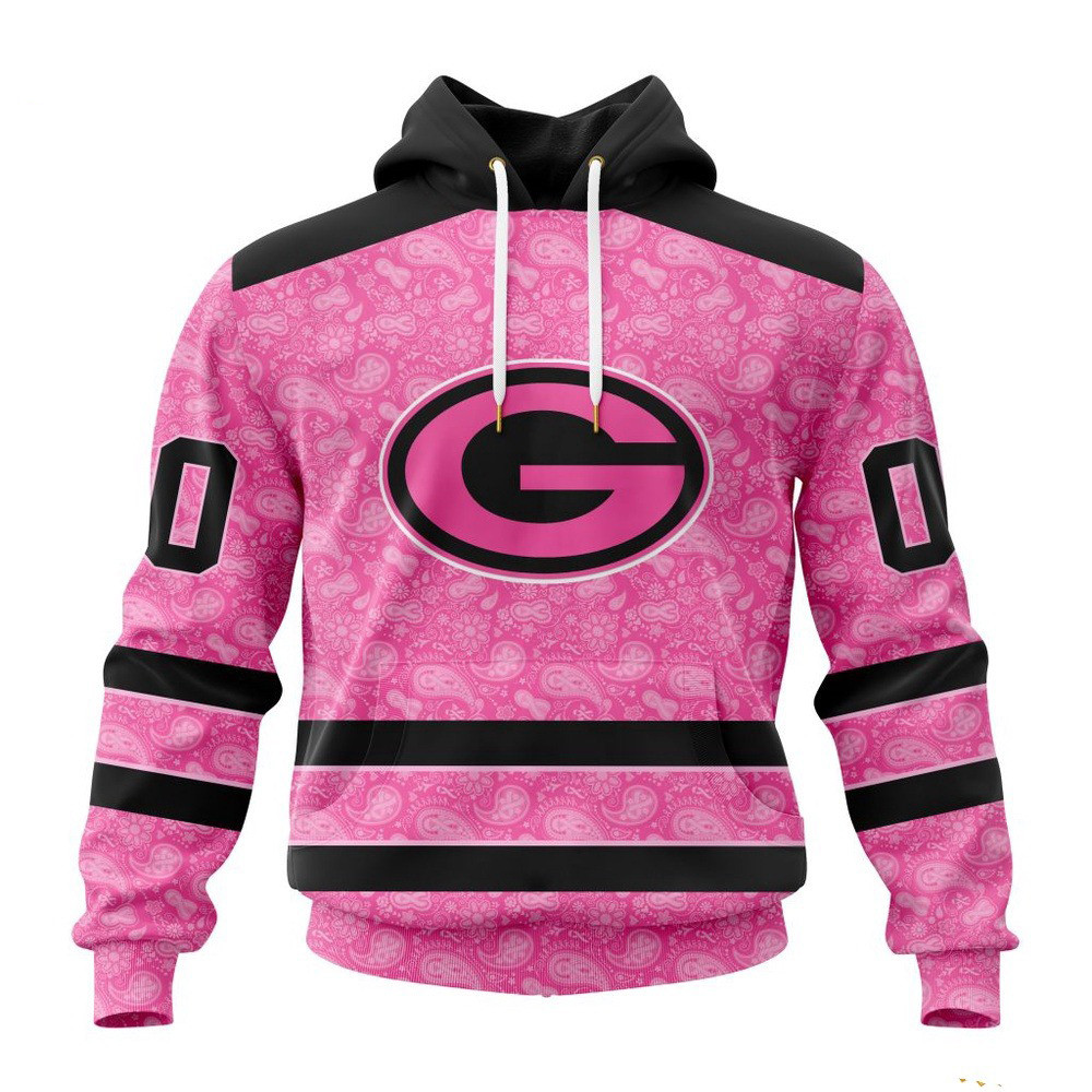 Custom NFL Green Bay Packers Pink Design Fight Breast Cancer Hoodie Football Themed Gifts