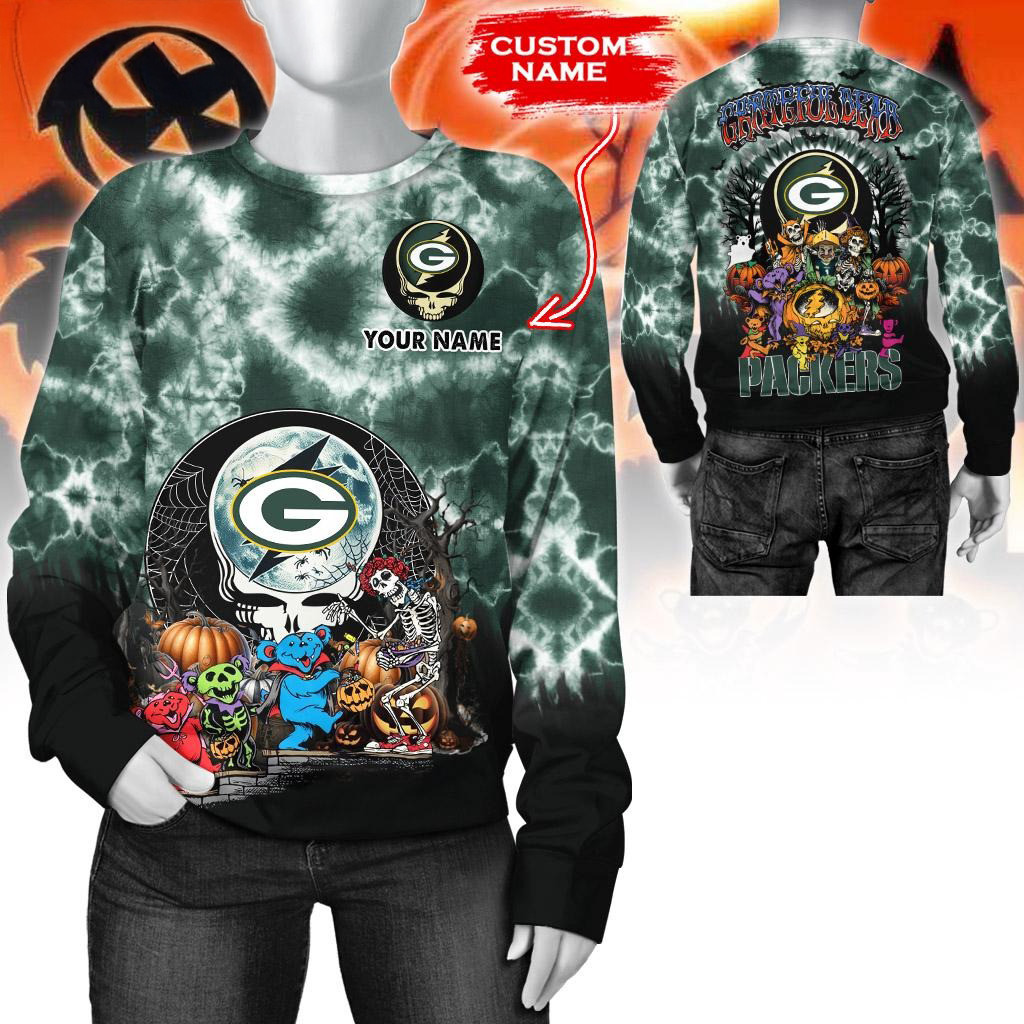 Custom NFL Green Bay Packers Special Football Halloween Sweatshirt Presents For Football Lovers