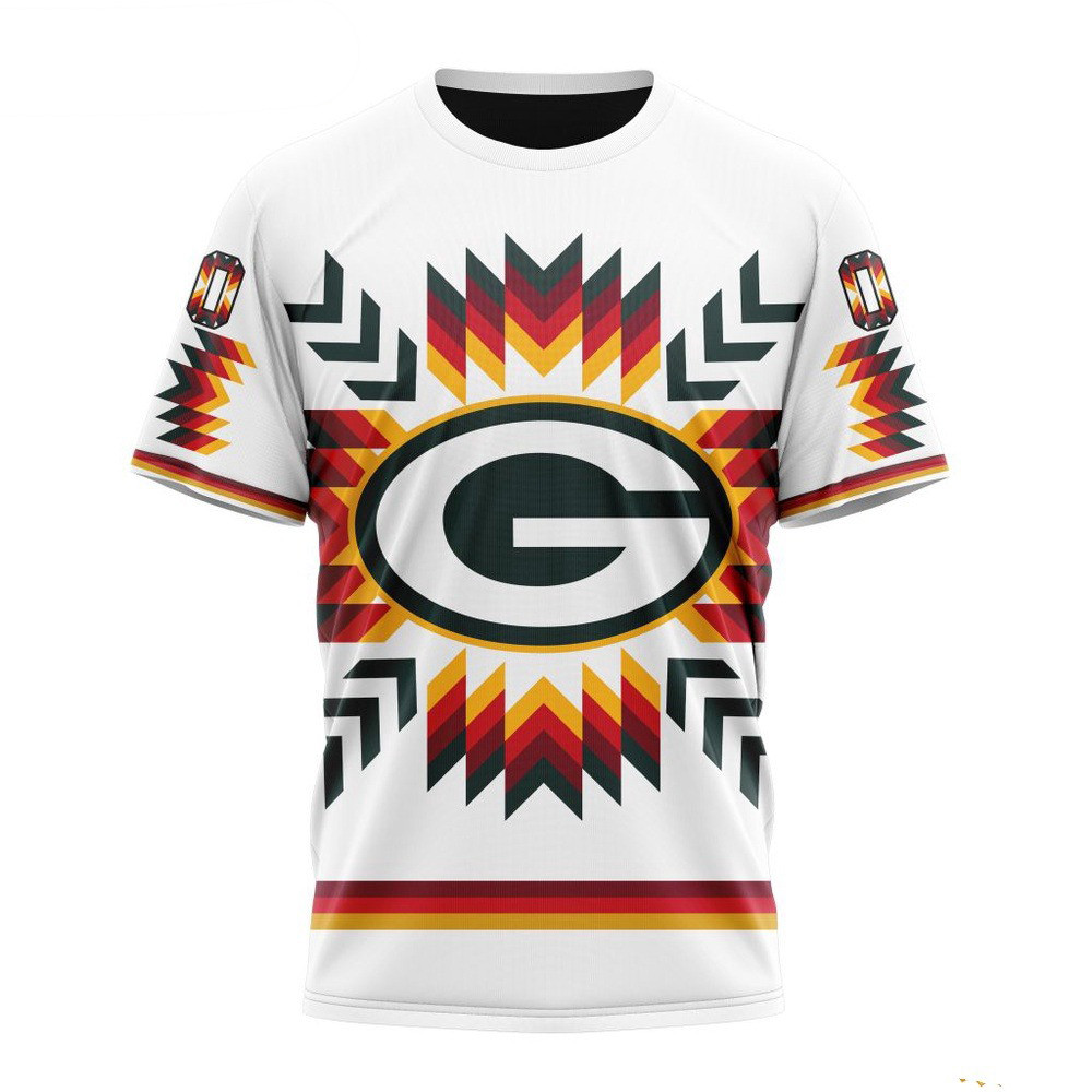 Custom NFL Green Bay Packers T-Shirt With Native Pattern Best Football Gifts