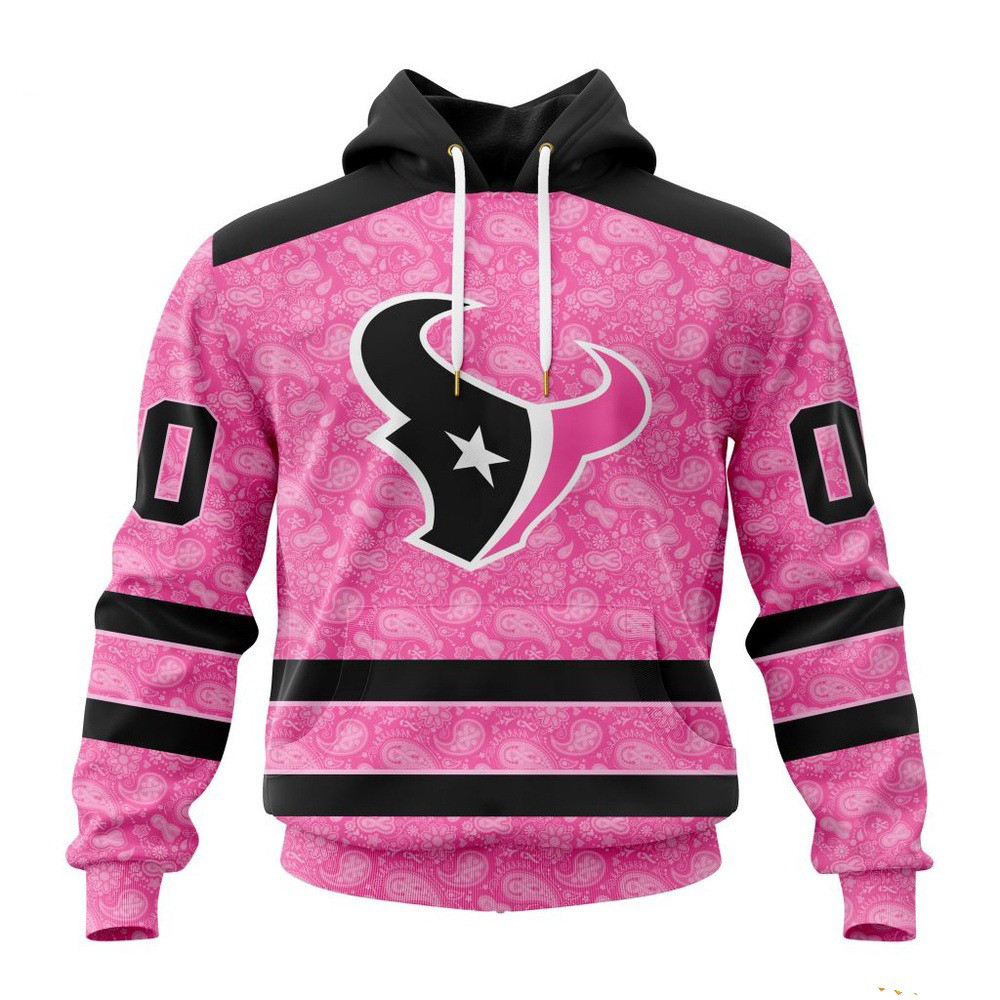 Custom NFL Houston Texans Fight Breast Cancer Hoodie Gifts For Football Fan