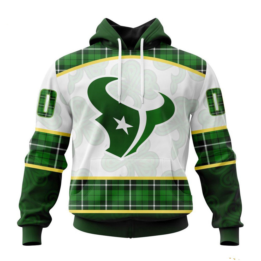 Custom NFL Houston Texans St Patrick's Day Hoodie Presents For Football Lovers