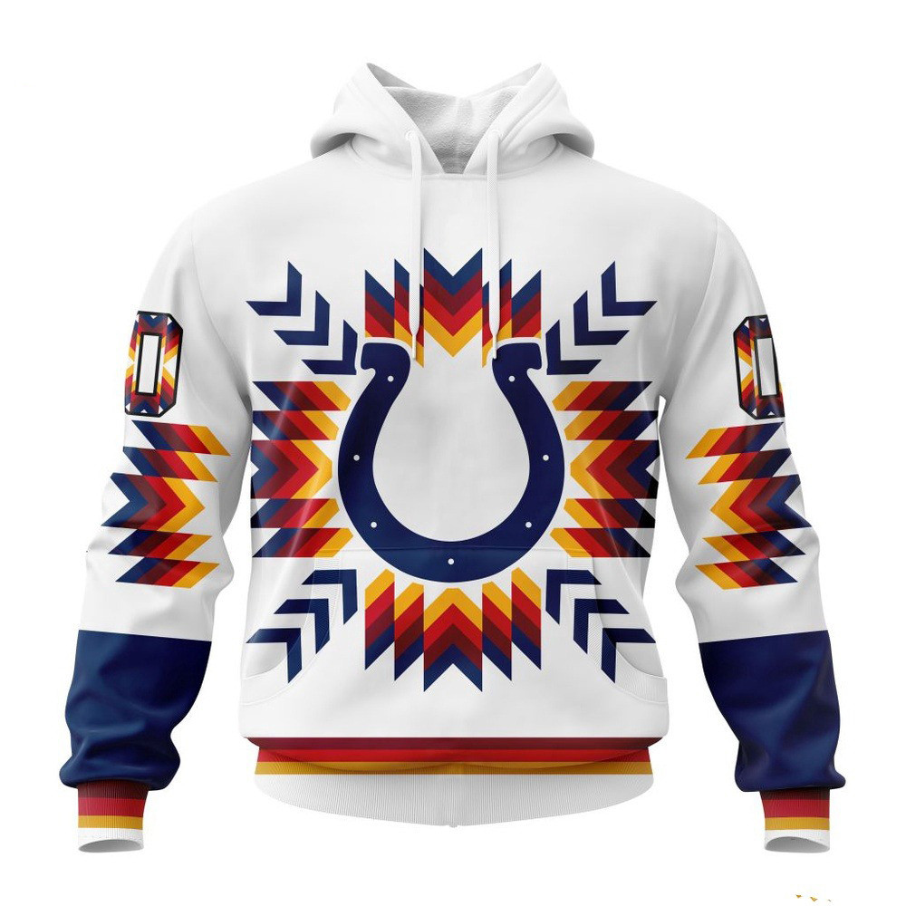 Custom NFL Indianapolis Colts Native Pattern Hoodie Best Football Gifts