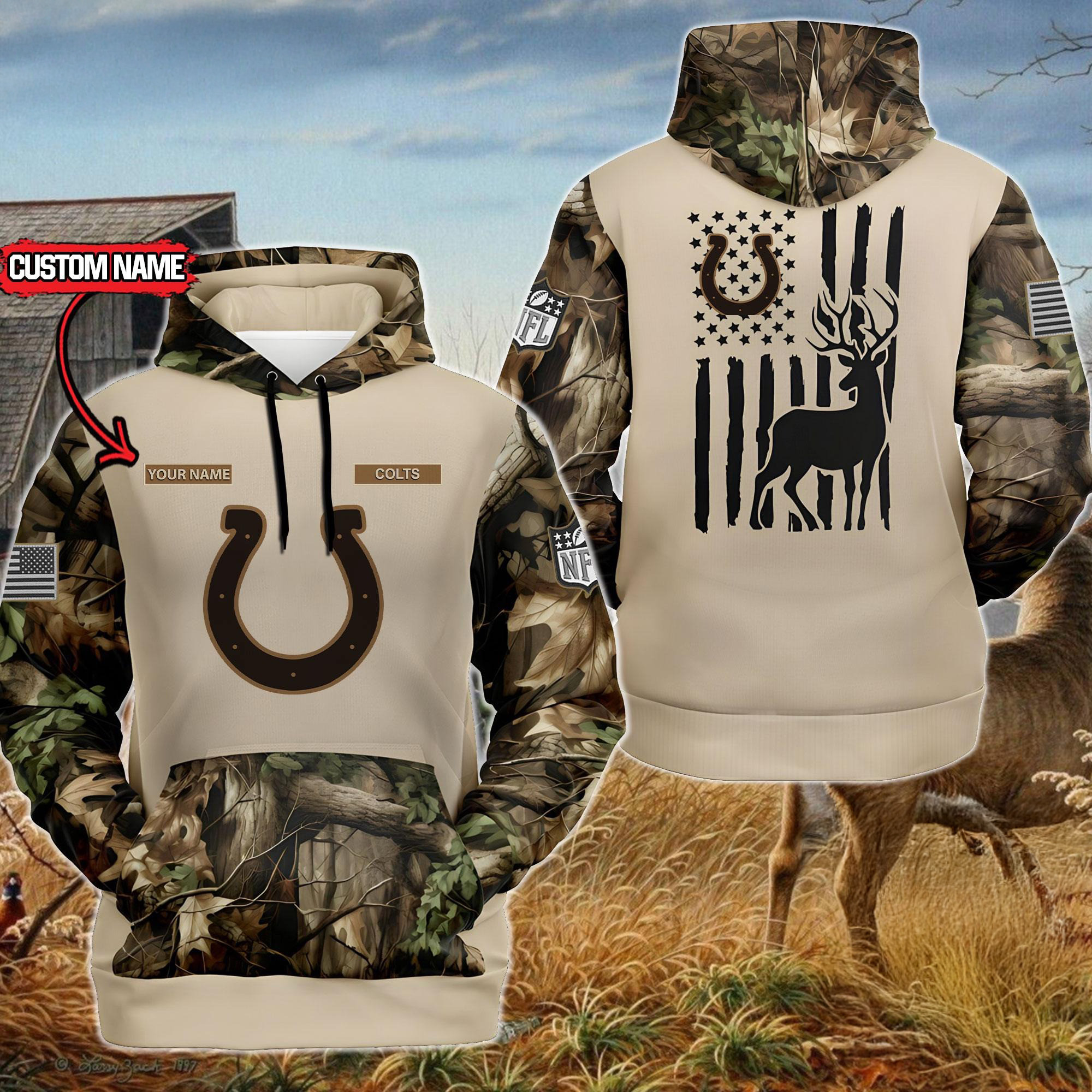 Custom NFL Indianapolis Colts Special Deer Hunting Hoodie Best Gifts For Football Fans