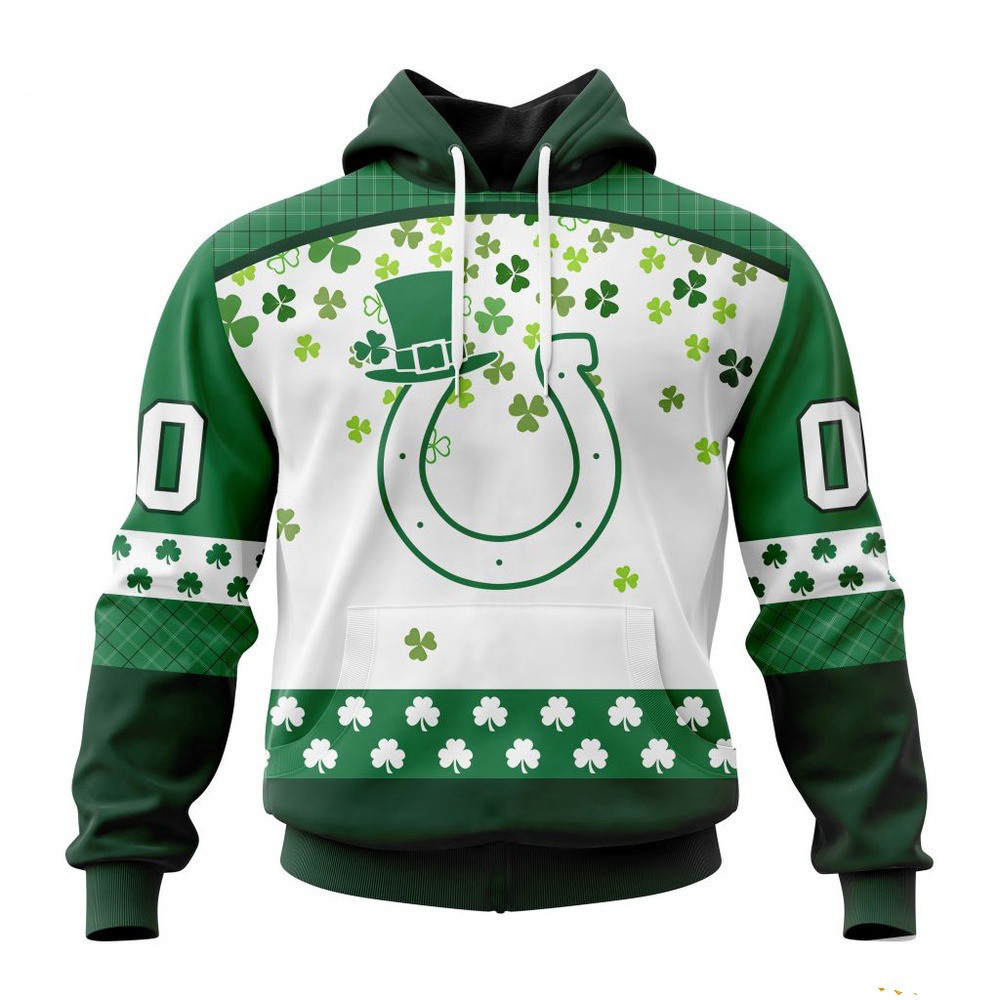 Custom NFL Indianapolis Colts St Patrick's Day Hoodie Football Related Gifts