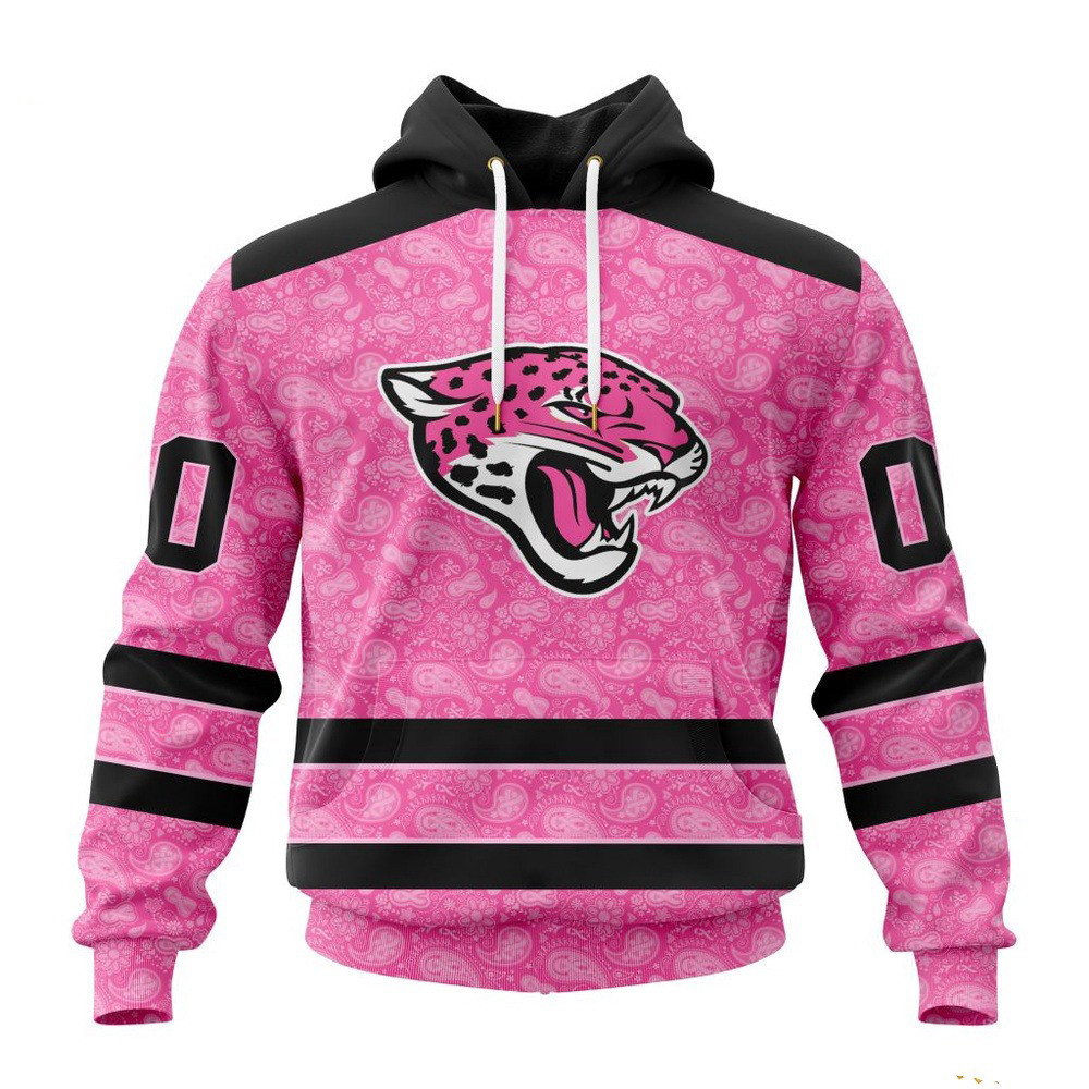 Custom NFL Jacksonville Jaguars Fight Breast Cancer Hoodie Gift Ideas For Football Lovers