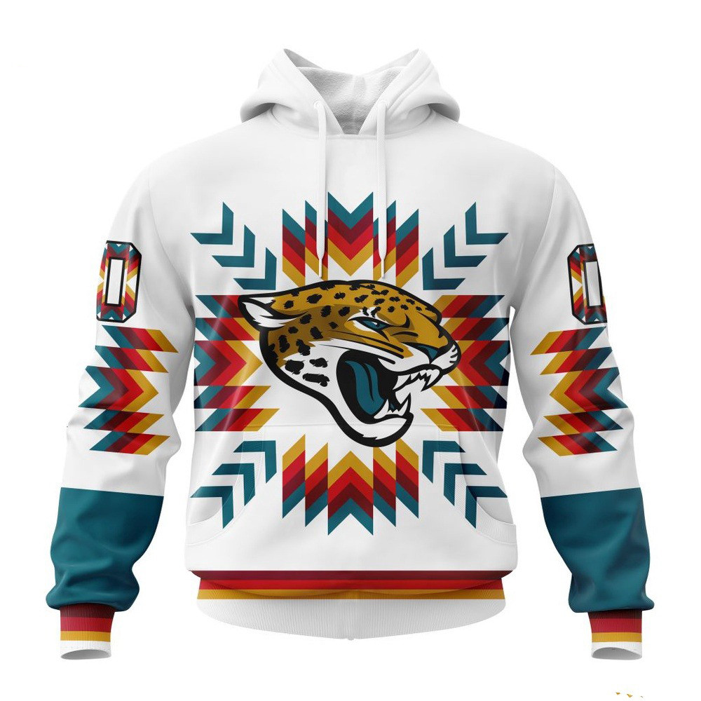 Custom NFL Jacksonville Jaguars Native Pattern Hoodie Presents For Football Fans