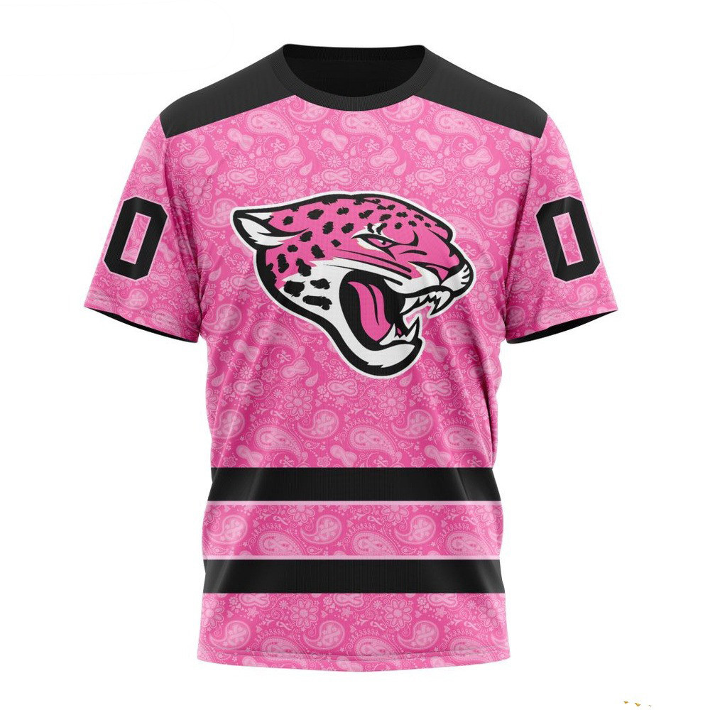 Custom NFL Jacksonville Jaguars Pink Design Fight Breast Cancer Shirt Football Lovers Gifts