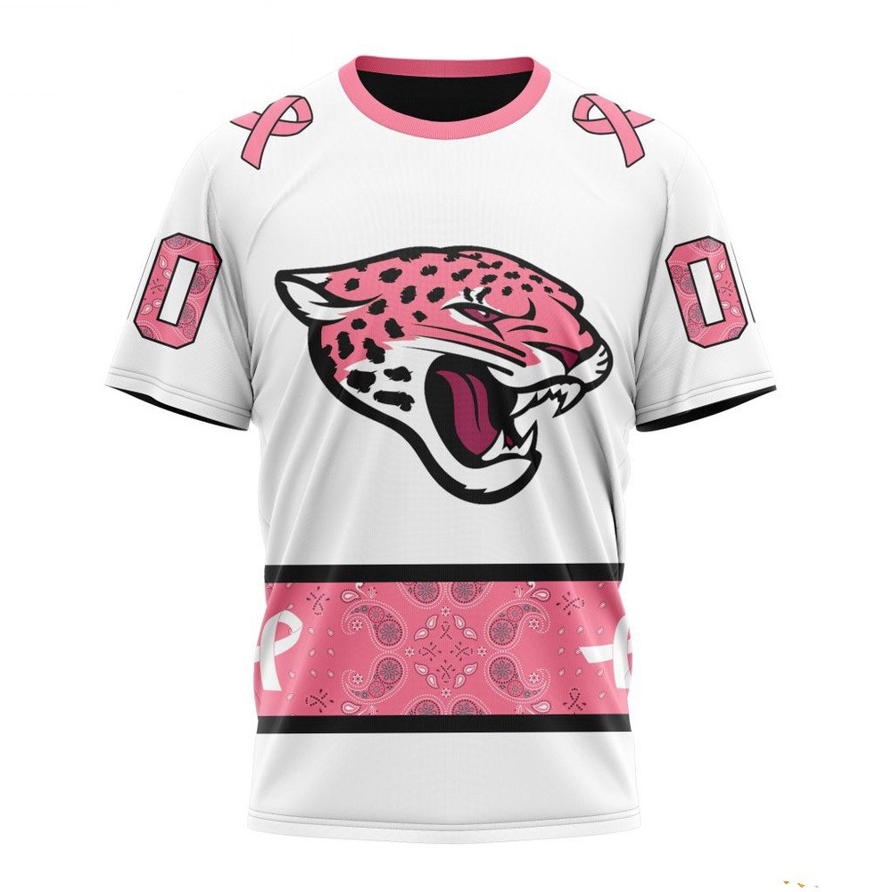 Custom NFL Jacksonville Jaguars Pink Design Fight Breast Cancer Shirt Gifts For Football Lovers