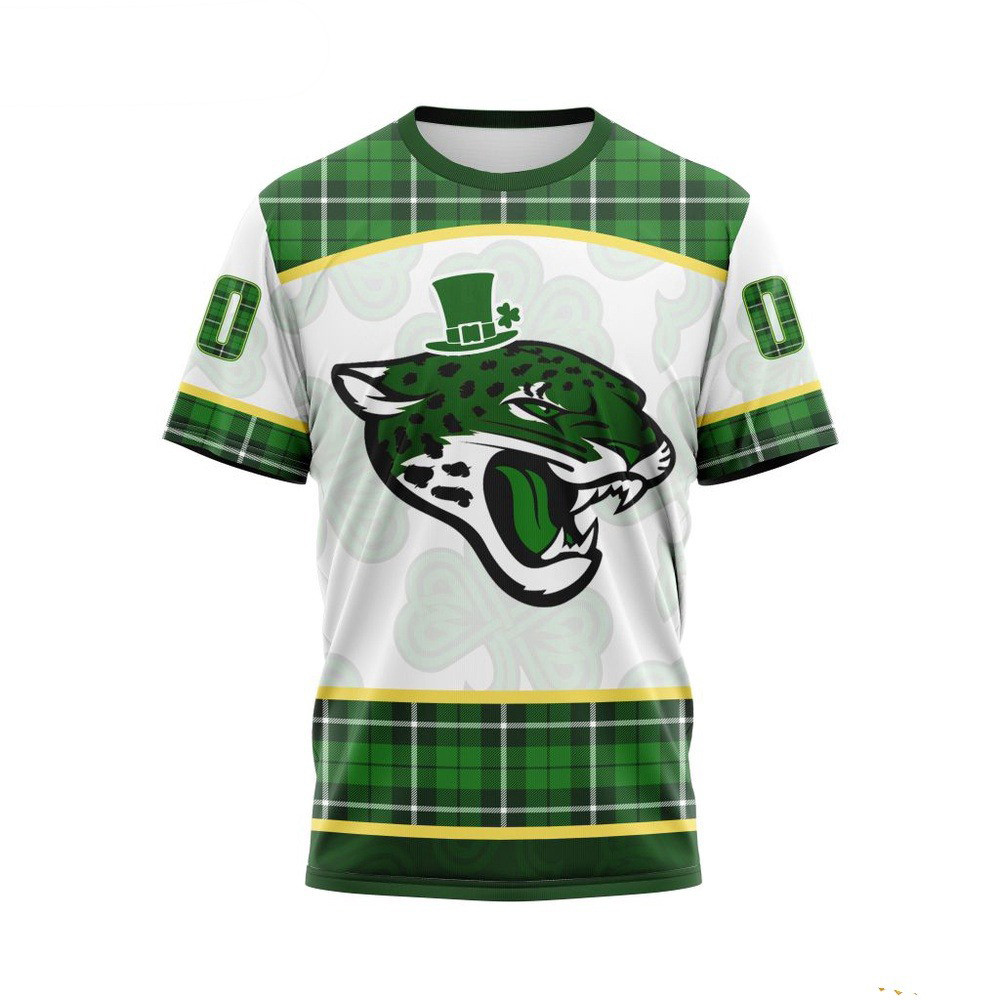 Custom NFL Jacksonville Jaguars St Patrick's Day Design T-Shirt Football Fan Gift Ideas