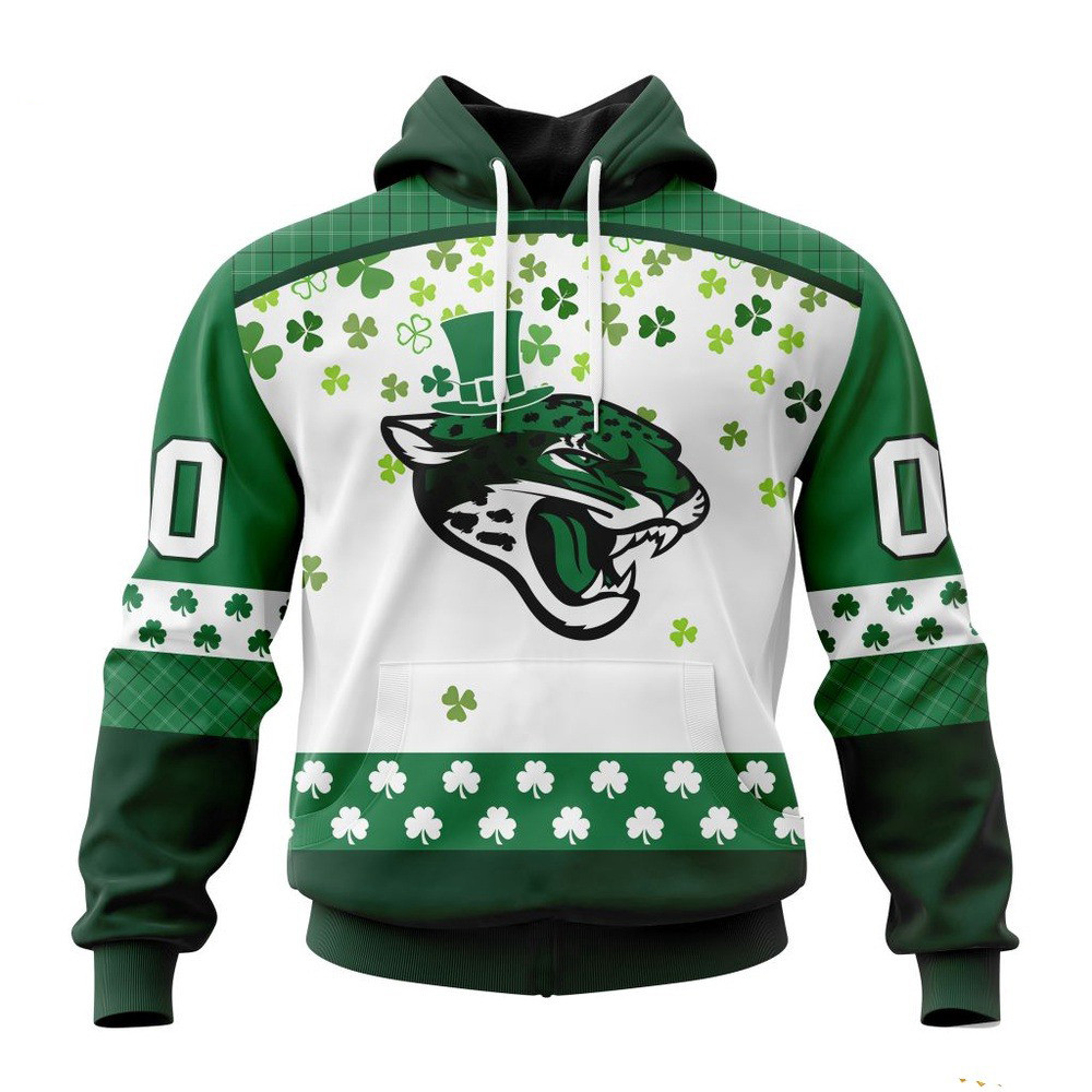 Custom NFL Jacksonville Jaguars St Patrick's Day Hoodie Best Football Gifts