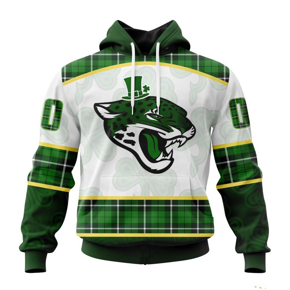 Custom NFL Jacksonville Jaguars St Patrick's Day Hoodie Football Themed Gifts