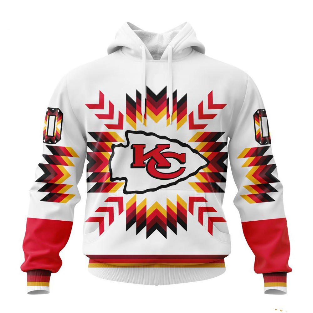 Custom NFL Kansas City Chiefs Native Pattern Hoodie Gift Ideas For Football Lovers
