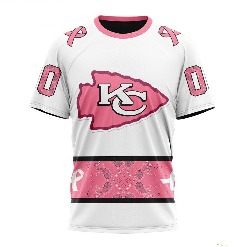 Custom NFL Kansas City Chiefs Pink Design Fight Breast Cancer Shirt Gifts For Football Fan