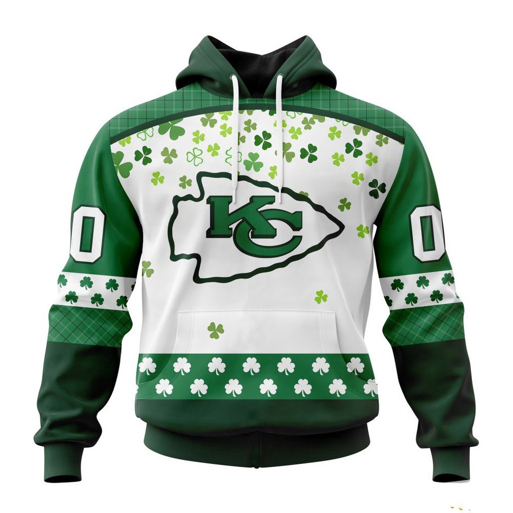 Custom NFL Kansas City Chiefs St Patrick's Day Hoodie Best Gifts For Football Fans
