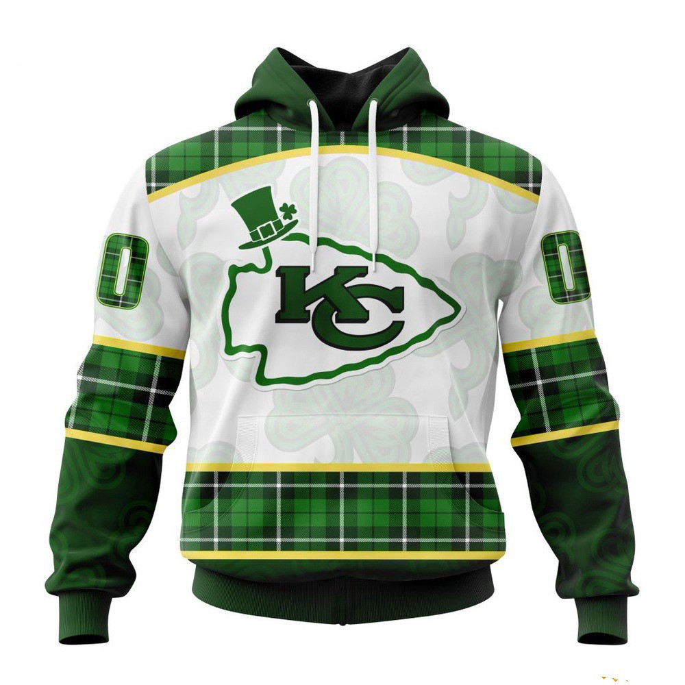 Custom NFL Kansas City Chiefs St Patrick's Day Hoodie Presents For Football Fans