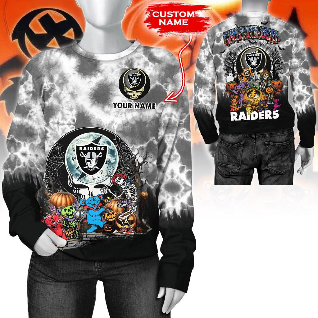Custom NFL Las Vegas Raiders Special Football Halloween Sweatshirt Best Gift For Football Lovers