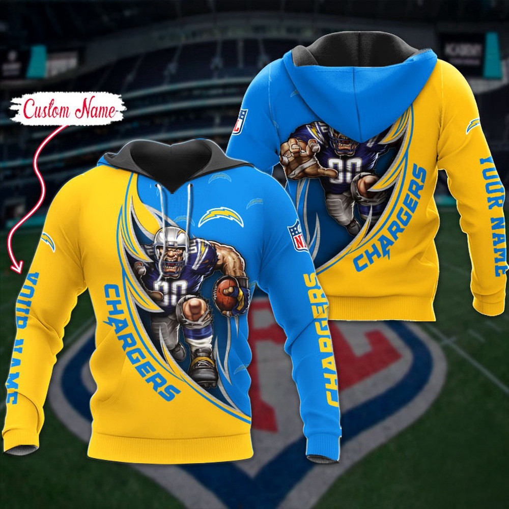 Custom NFL Los Angeles Chargers Hoodie Damn Right Sport Hoodie Best Football Gifts
