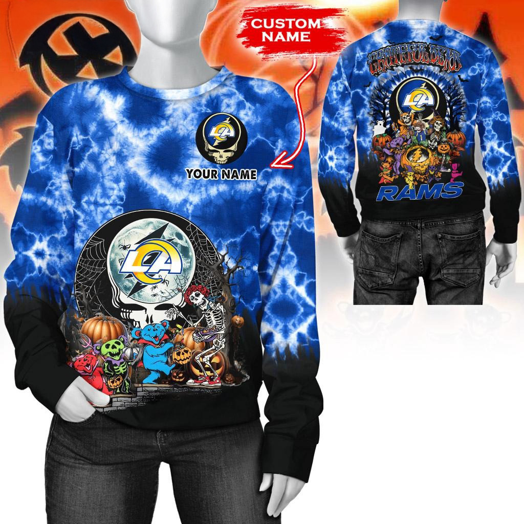 Custom NFL Los Angeles Rams Special Football Halloween Sweatshirt Best Gifts For Football Fans