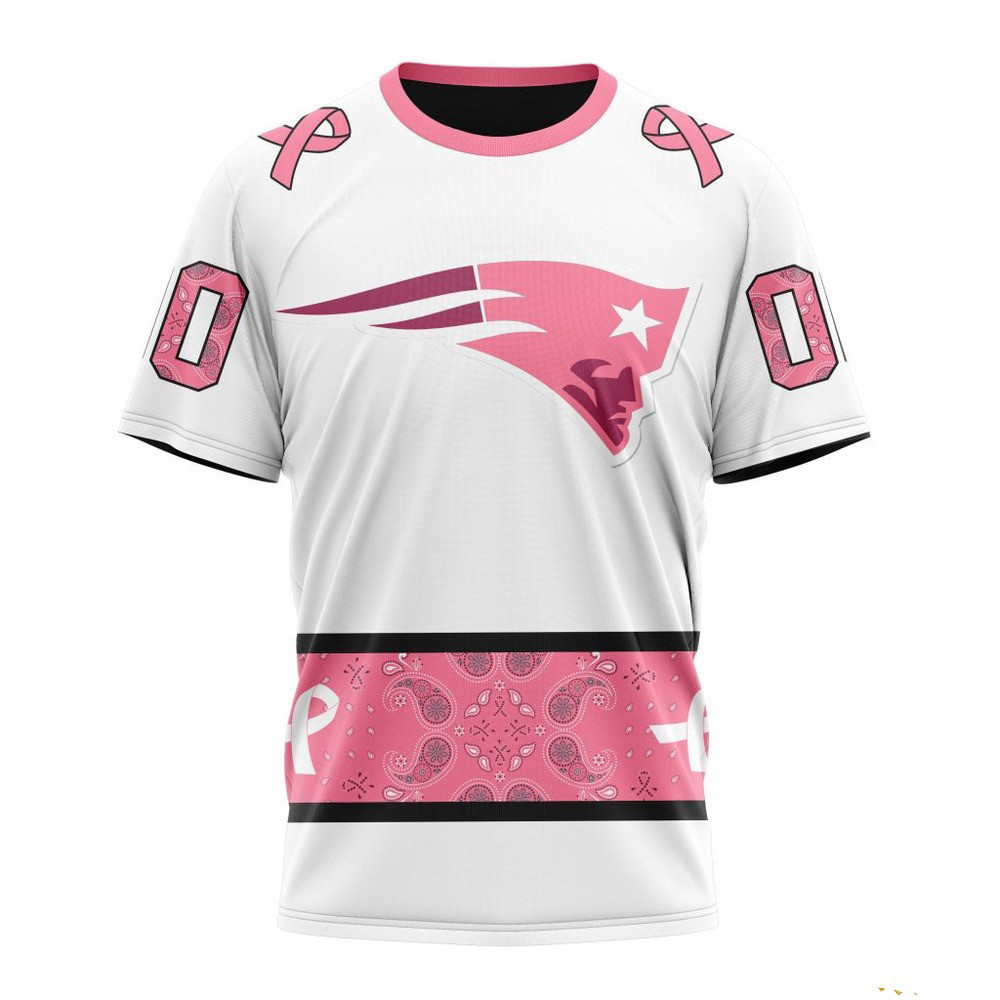 Custom NFL New England Patriots Fight Breast Cancer Shirt Presents For Football Lovers