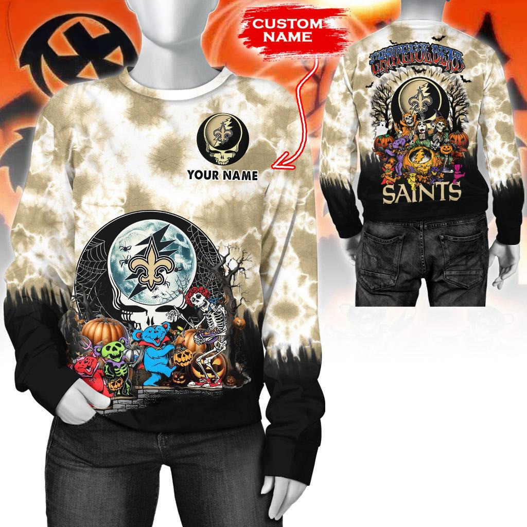 Custom NFL New Orleans Saints Special Football Halloween Sweatshirt Gift Ideas For Football Lovers