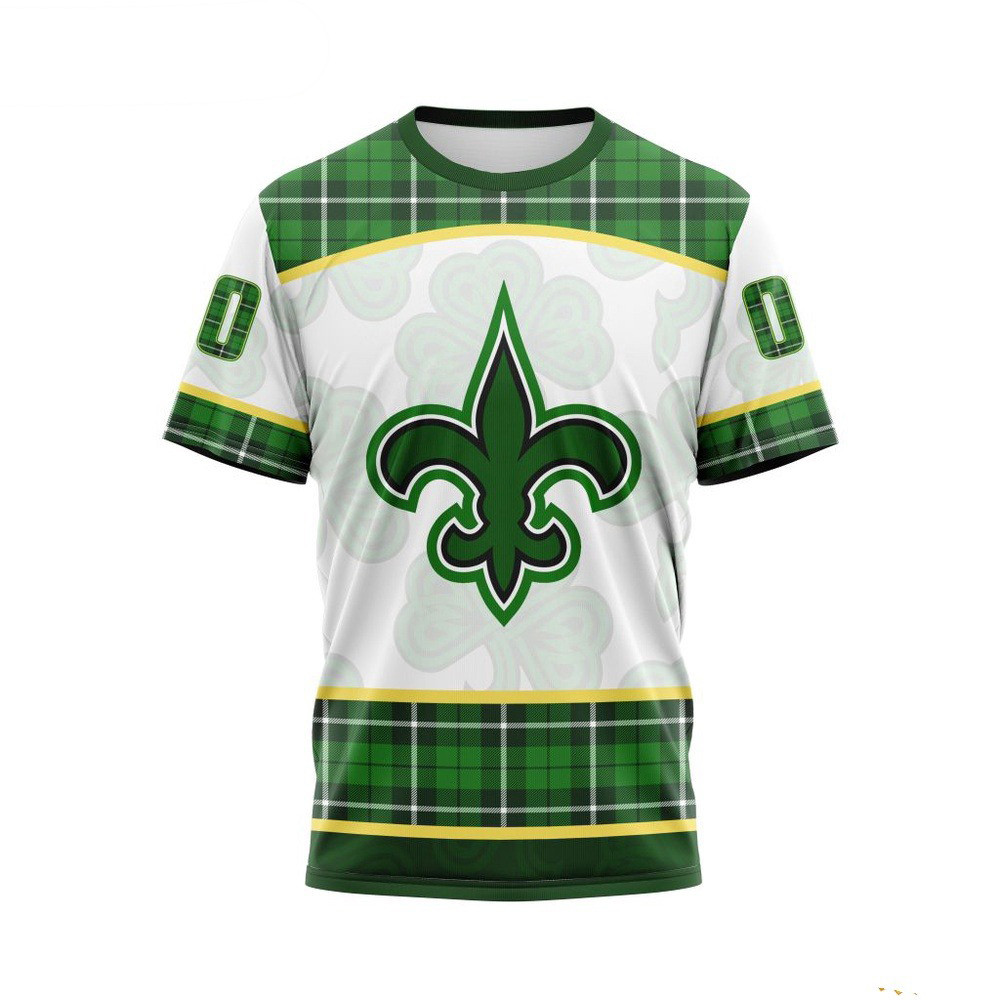 Custom NFL New Orleans Saints St Patrick Day Design T-Shirt Presents For Football Fans
