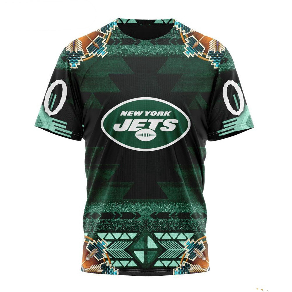 Custom NFL New York Jets Native Costume Design T-Shirt Unique Gifts For Football Fans