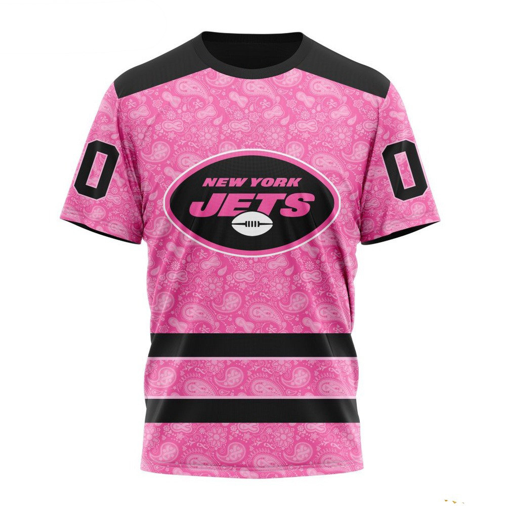Custom NFL New York Jets Pink Design Fight Breast Cancer Shirt Best Gifts For NFL Fans
