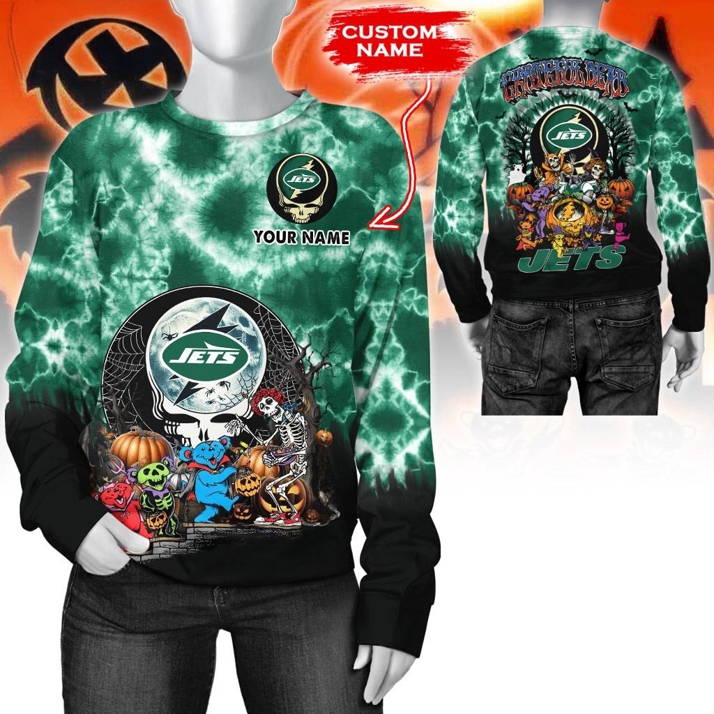 Custom NFL New York Jets Special Football Halloween Sweatshirt Presents For Football Fans