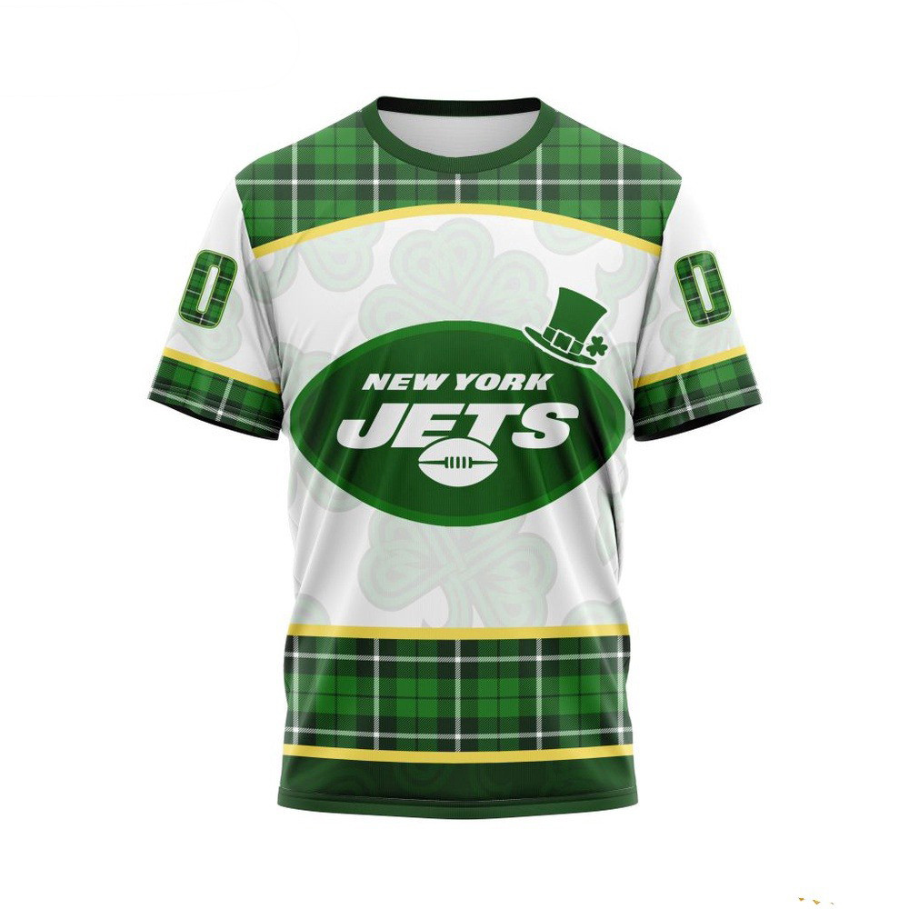 Custom NFL New York Jets St Patrick Day Design T-Shirt Gift Ideas For Football Lovers