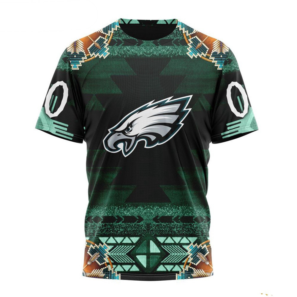 Custom NFL Philadelphia Eagles Native Costume Design T-Shirt Gift Ideas For Football Lovers