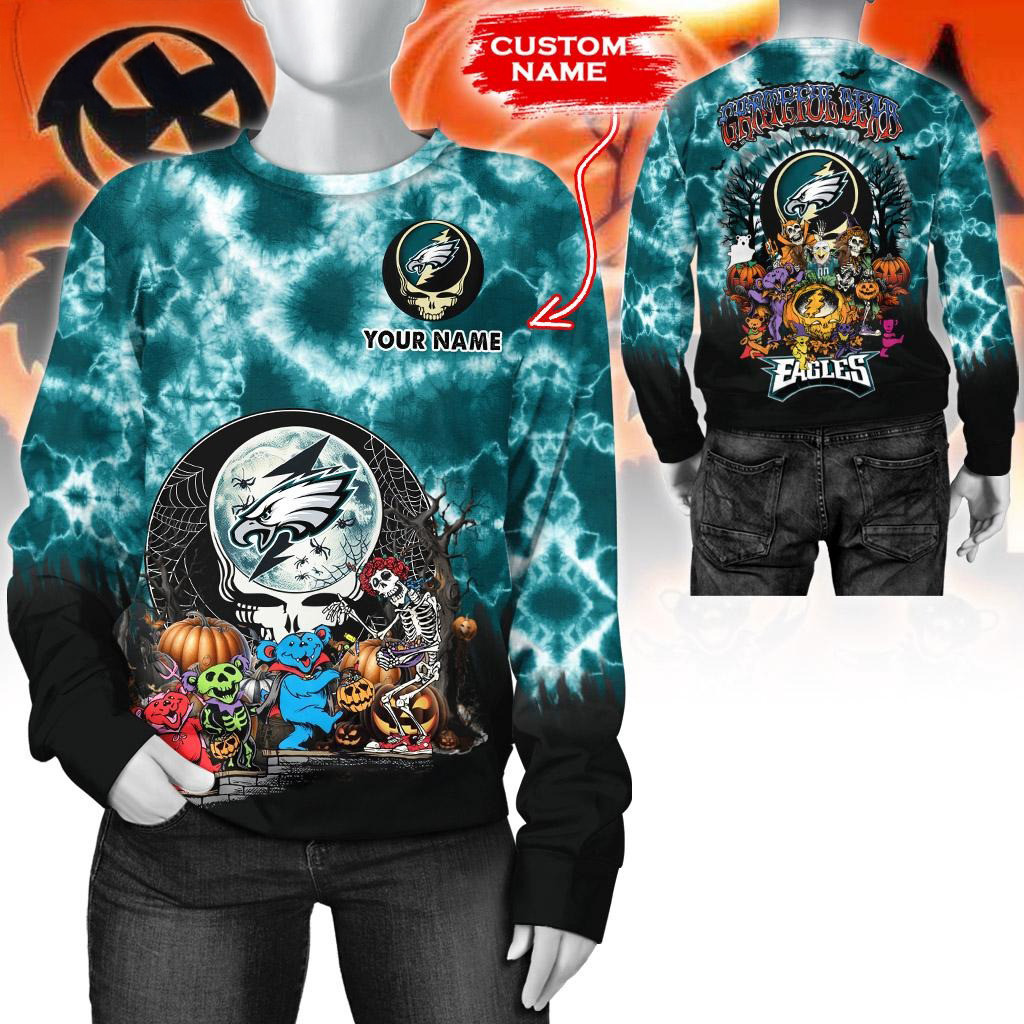 Custom NFL Philadelphia Eagles Special Football Halloween Sweatshirt Best Football Gifts