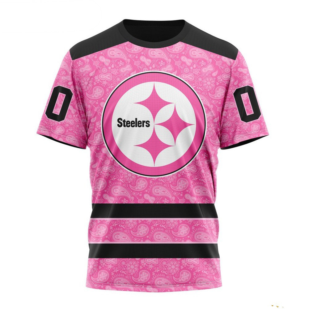Custom NFL Pittsburgh Steelers Pink Design Fight Breast Cancer Shirt Best Gifts For Football Fans