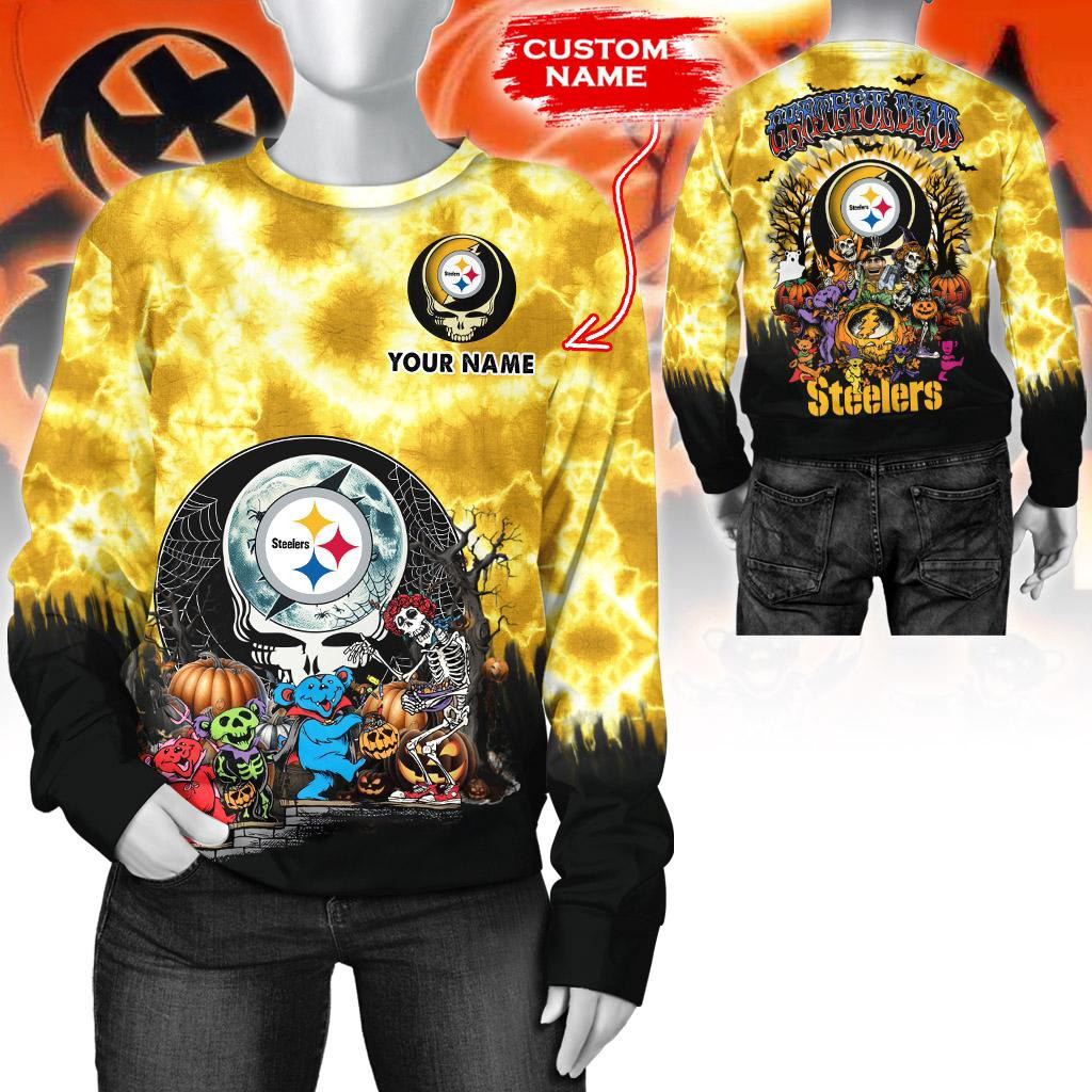 Custom NFL Pittsburgh Steelers Special Football Halloween Sweatshirt Football Related Gifts