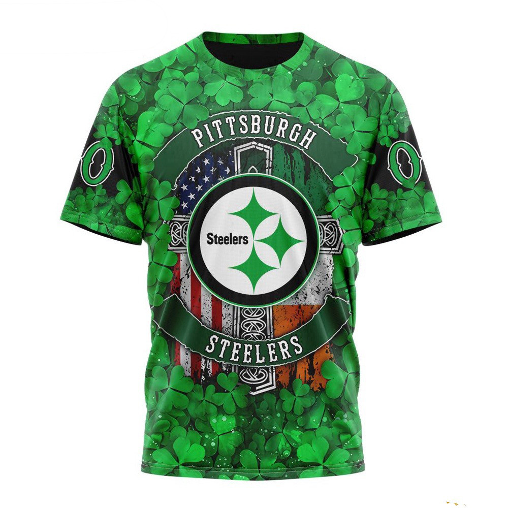 Custom NFL Pittsburgh Steelers St Patricks Day T-Shirt Presents For Football Lovers