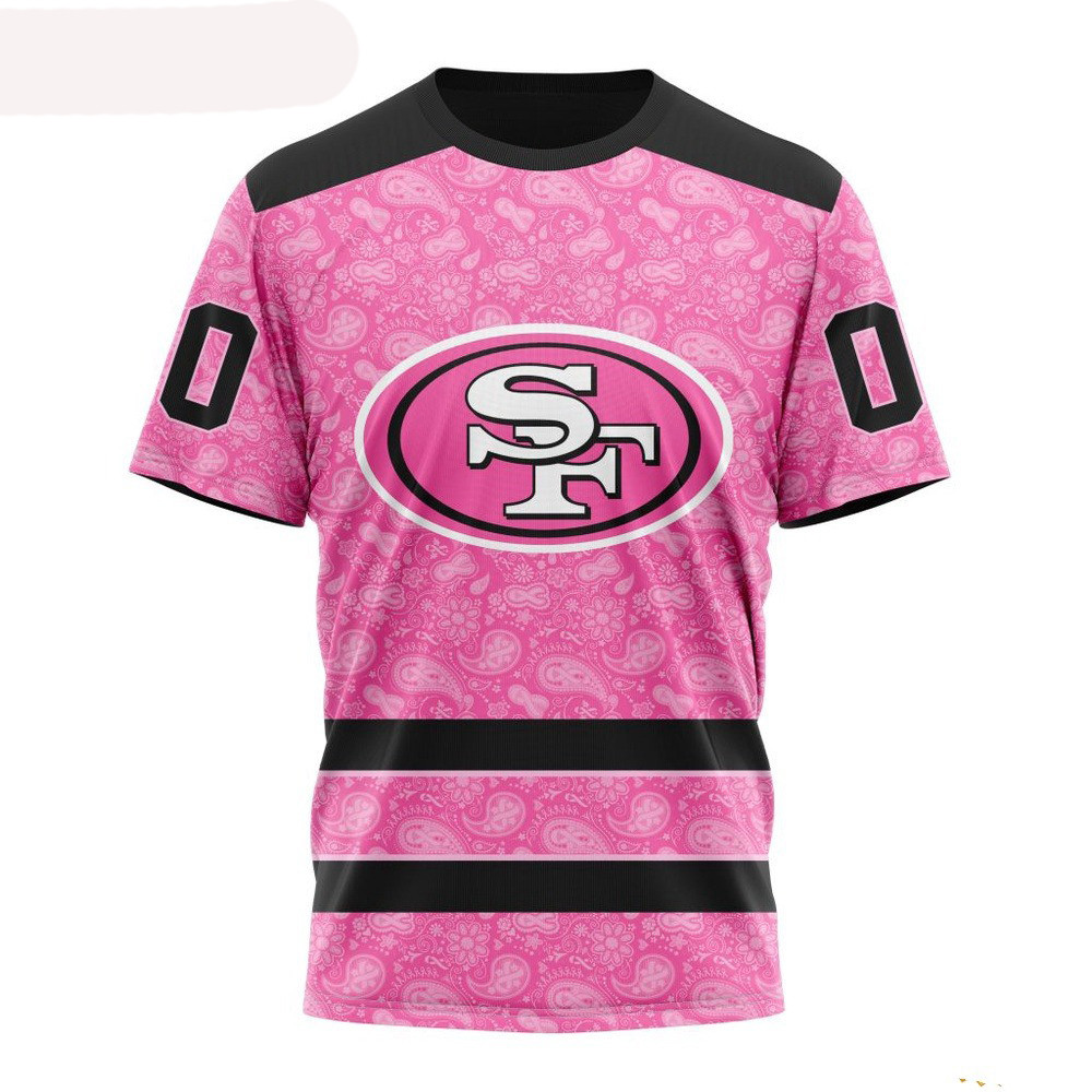 Custom NFL San Francisco 49ers Fight Breast Cancer Shirt Best Football Gifts