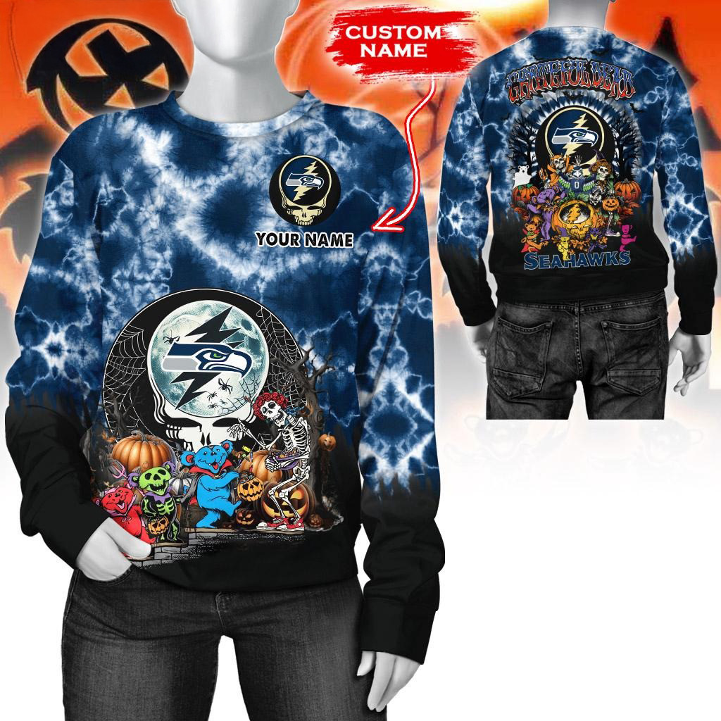 Custom NFL Seattle Seahawks Special Football Halloween Sweatshirt Best Football Gifts