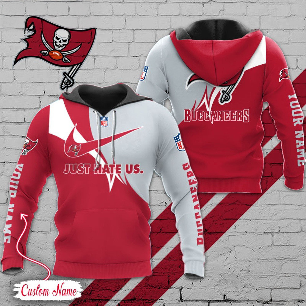 Custom NFL Tampa Bay Buccaneers Hoodie Just Hate US Sport Hoodie Best Gift For Football Lovers