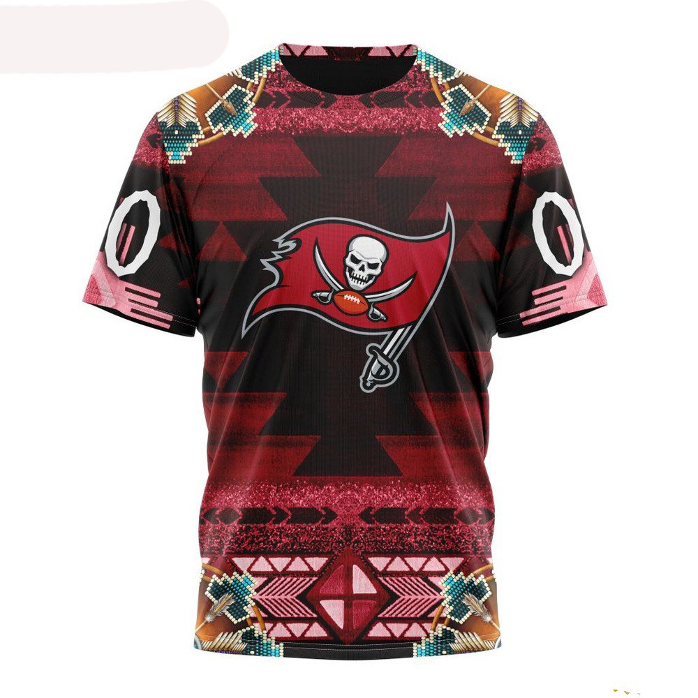 Custom NFL Tampa Bay Buccaneers Native Costume Design T-Shirt Best Gift For Football Lovers